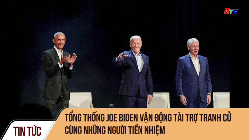 Tổng thống Joe Biden vận động tài trợ tranh cử  cùng những người tiền nhiệm